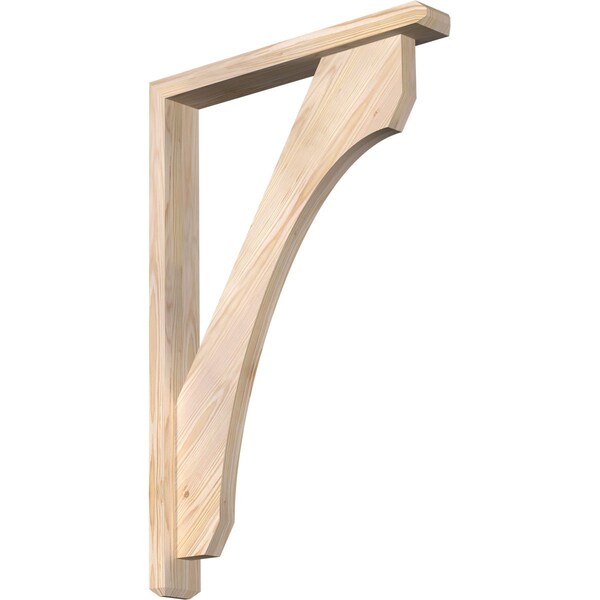 Ekena Millwork Legacy Craftsman Smooth Bracket w/ Offset Brace, Douglas Fir, 3 1/2"W x 24"D x 36"H BKT0402X24X36LEC04SDF - main